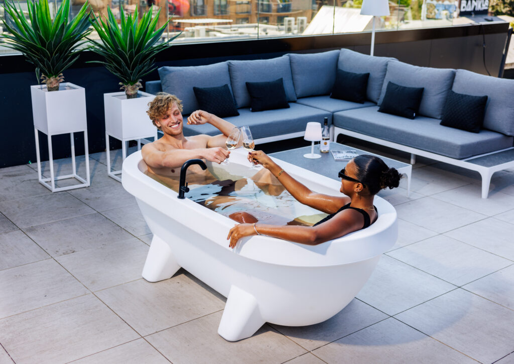 Gardentub Spain Portugal outdoor bath perfect for terrace and rooftop use
